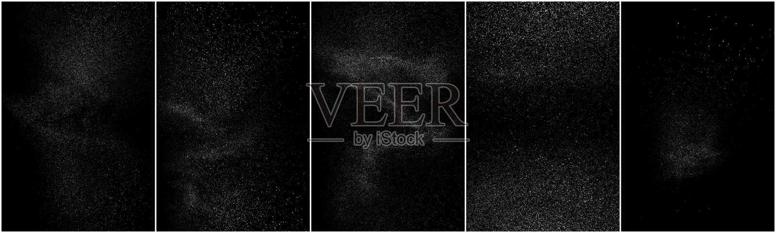 Set of distressed white grain纹理。插画图片素材