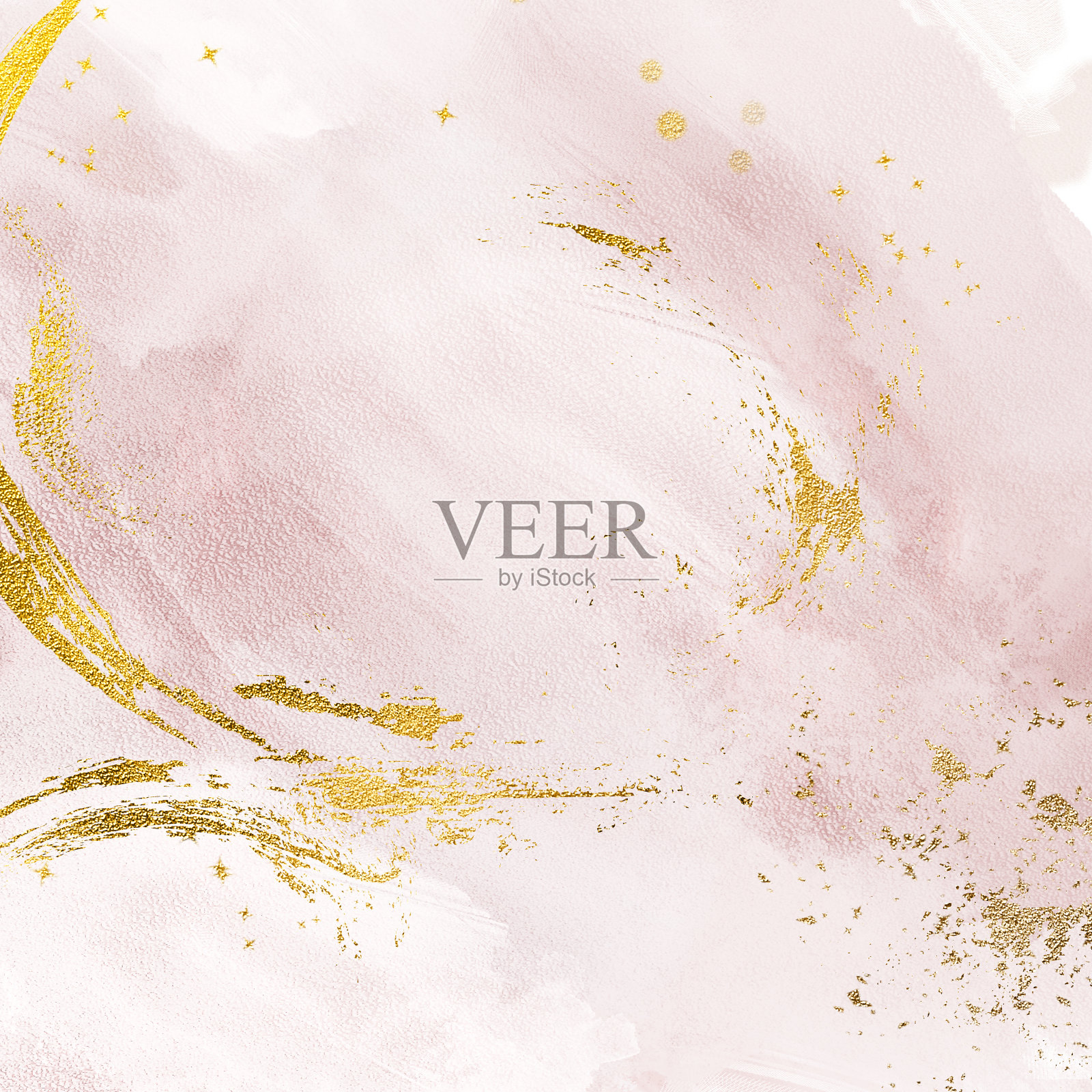 粉金色背景迷人的尘埃粉粉色抽象画纹理表面,数字纸插画图片素材