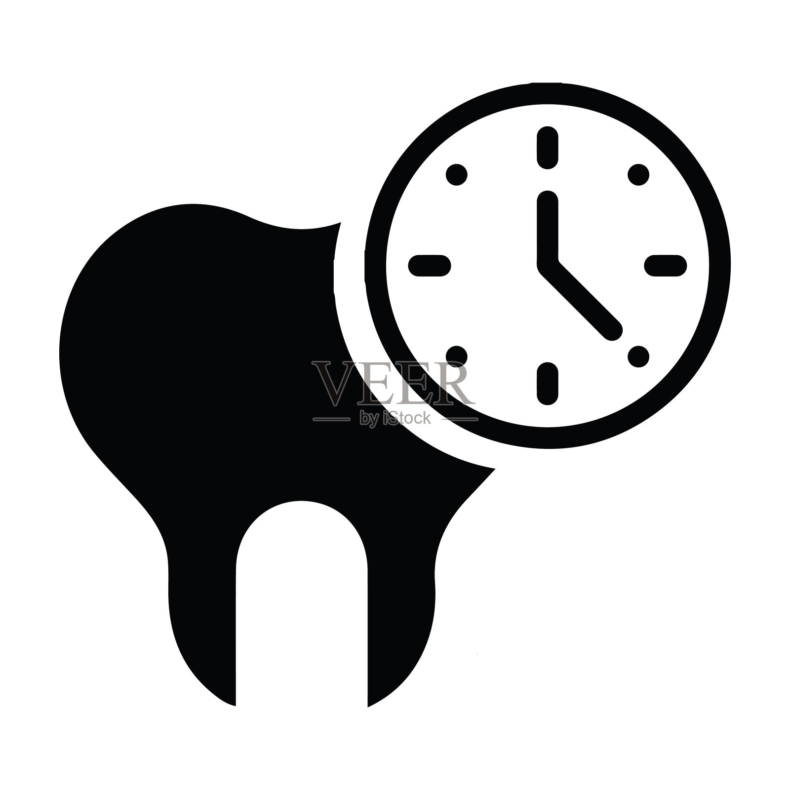 C牙时间,牙图标插画图片素材