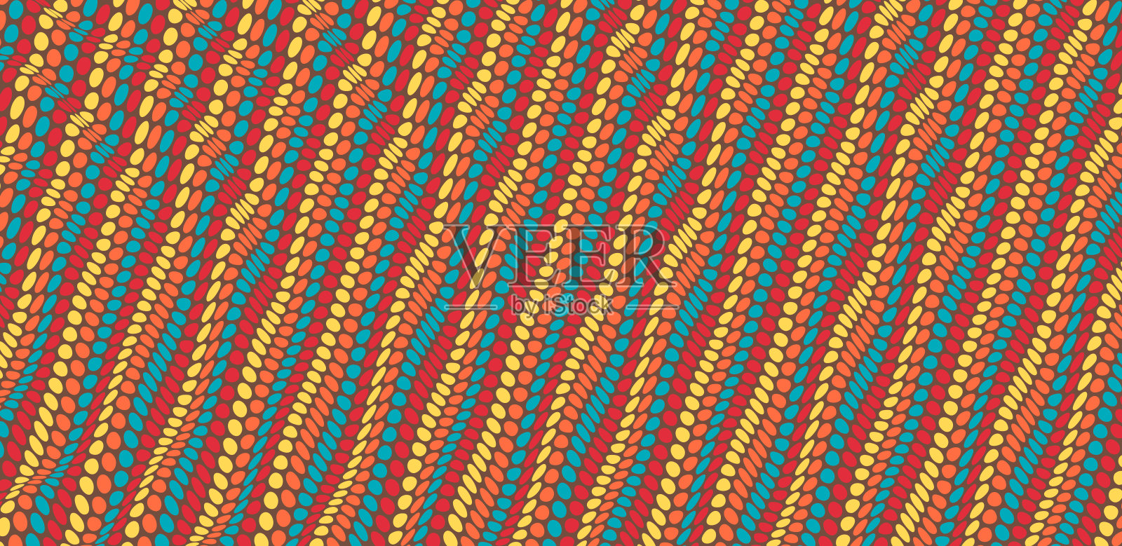 波浪虚线背景与光学错觉。抽象的圆点花纹。3 d矢量插图。插画图片素材