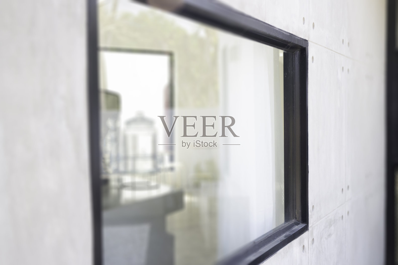 阁楼绿色餐厅简约风格照片摄影图片