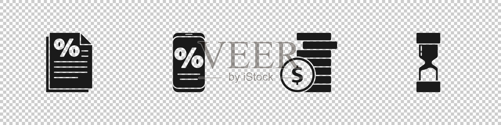 设置财务文件折扣和移动图标素材