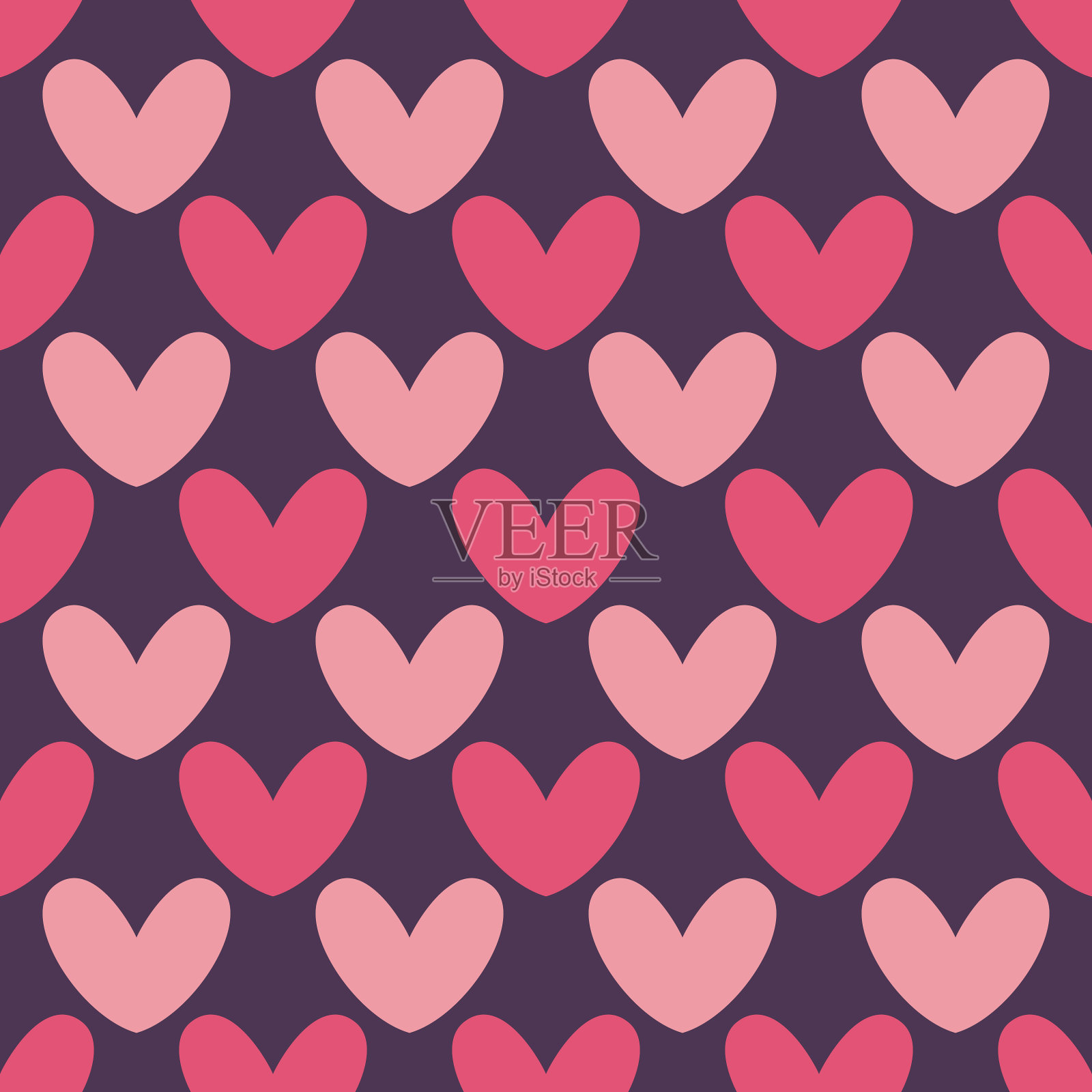 无缝心形情人节插画图片素材