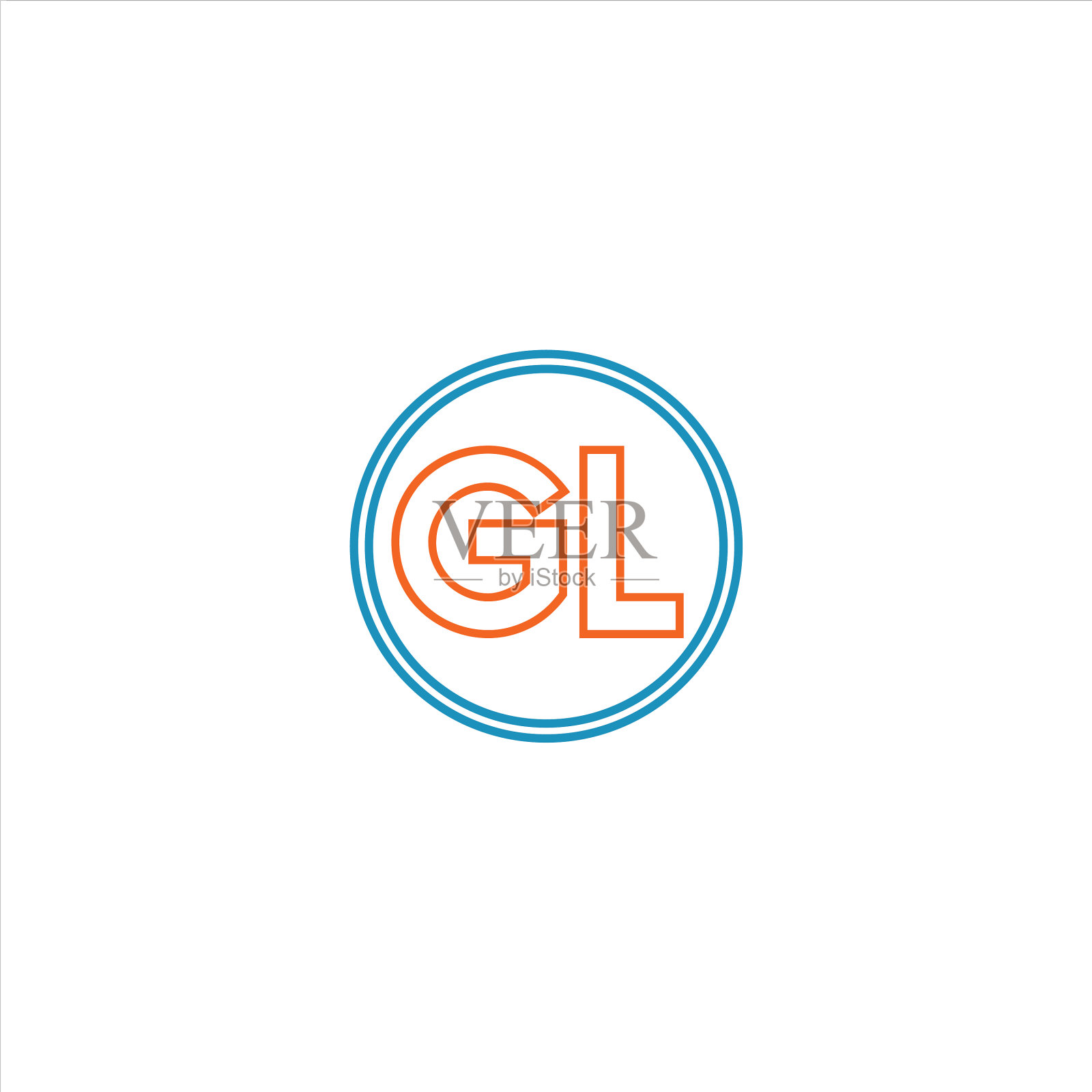 G字母标志抽象设计黑色颜色插画图片素材