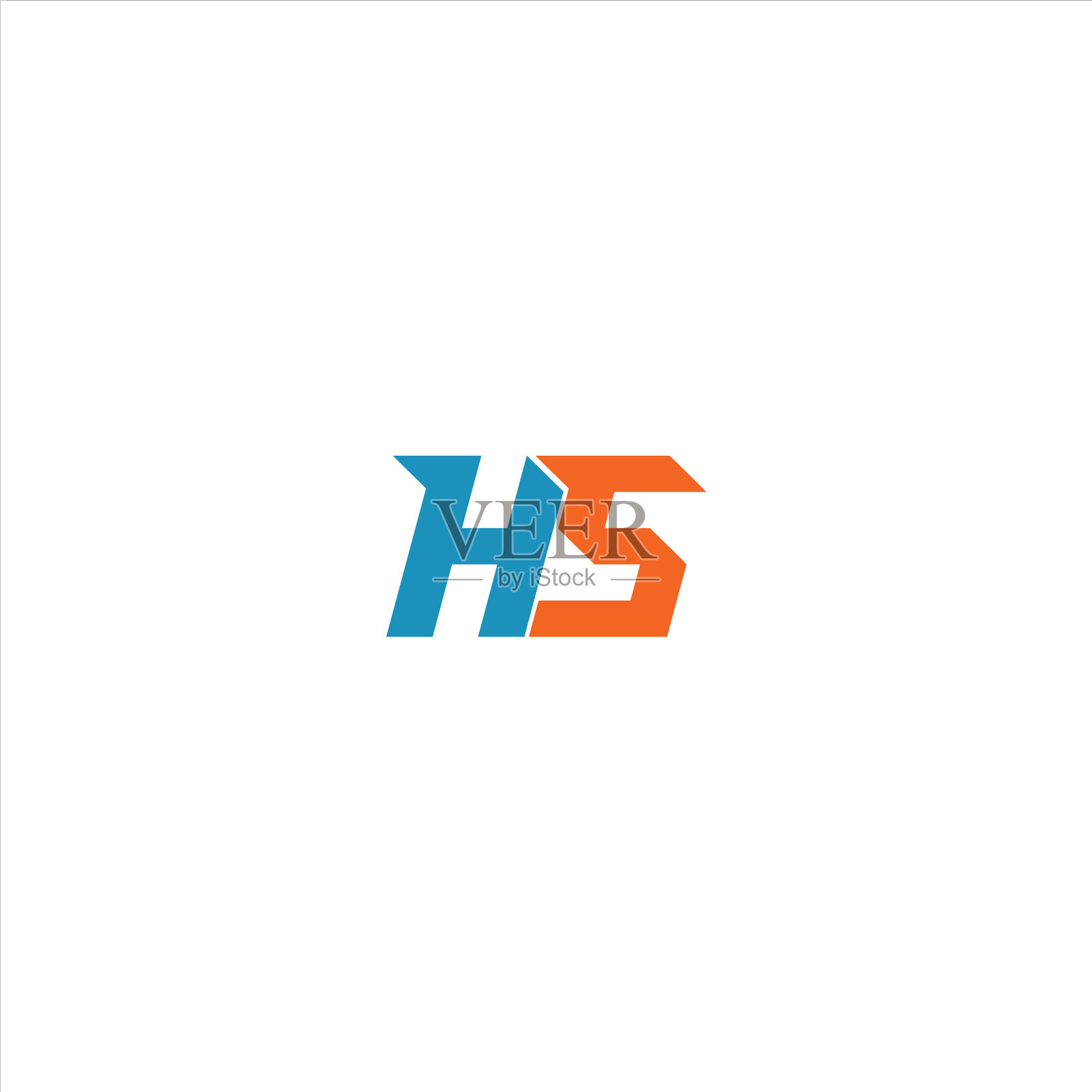 H的字母标志设计在黑色背景插画图片素材