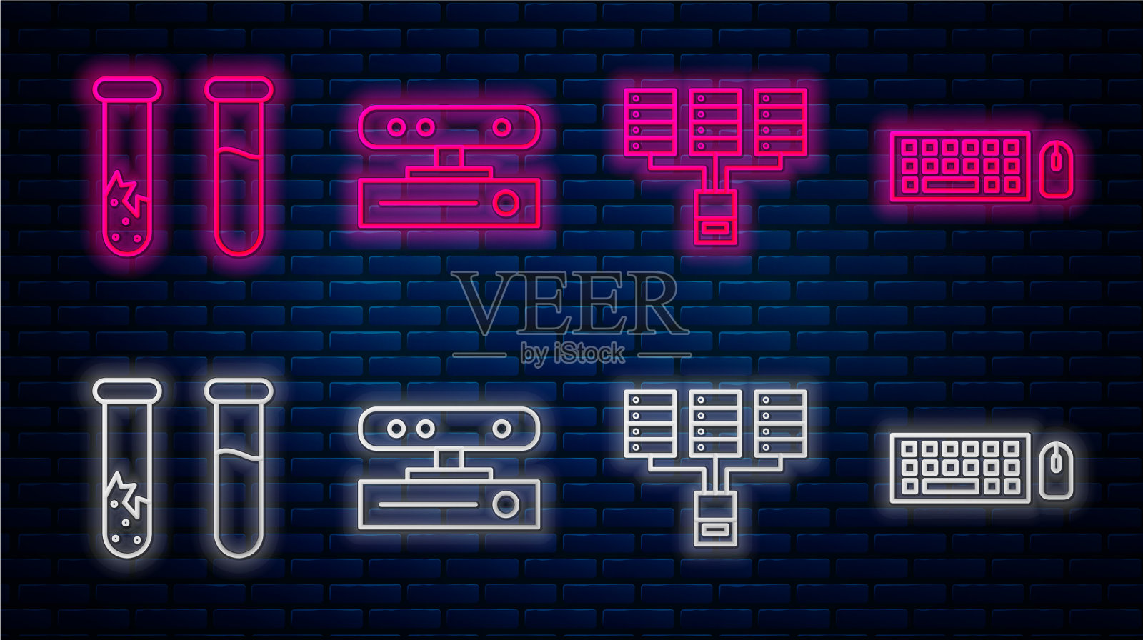 设置直线运动传感器服务器数据网络托管图标素材