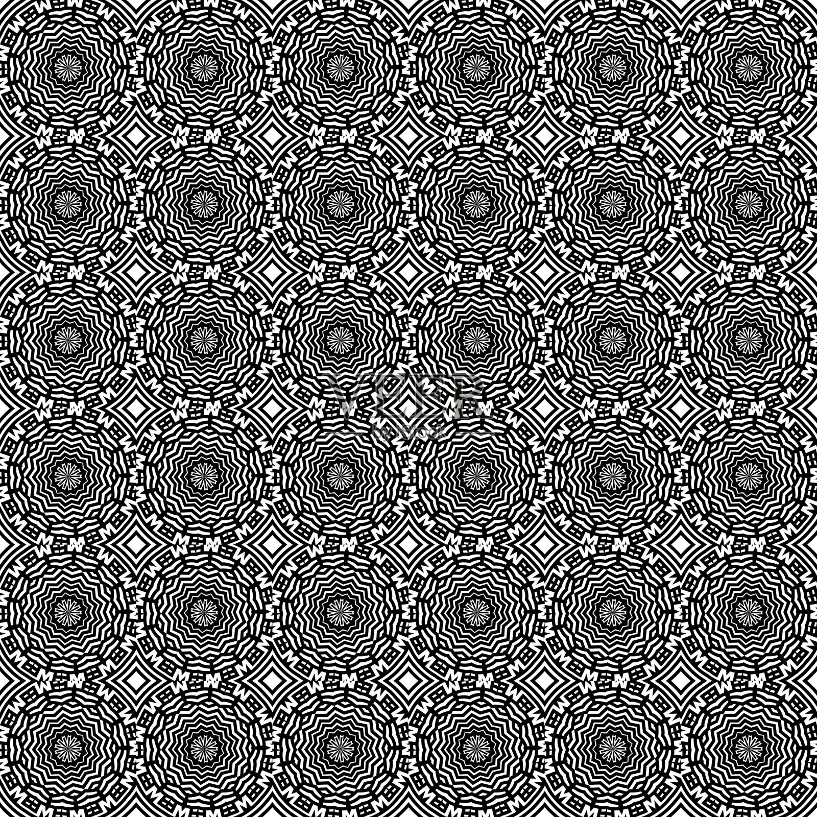 经典蜡染无缝图案背景插画图片素材