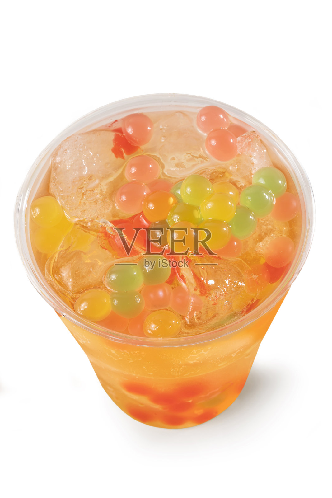 珍珠茶,孤立在白色背景照片摄影图片