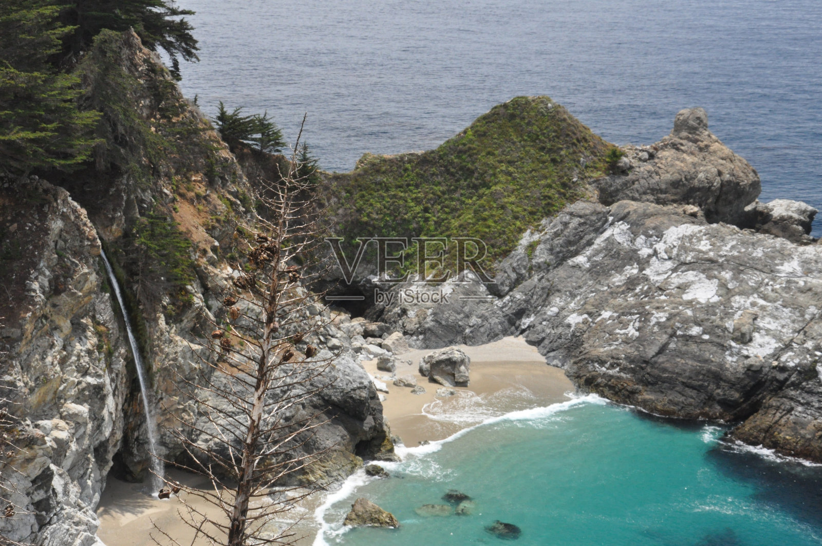 麦克威瀑布大苏尔照片摄影图片