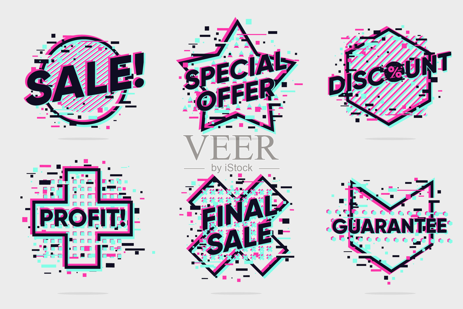 销售横幅收集网络销售标志设置设计元素图片