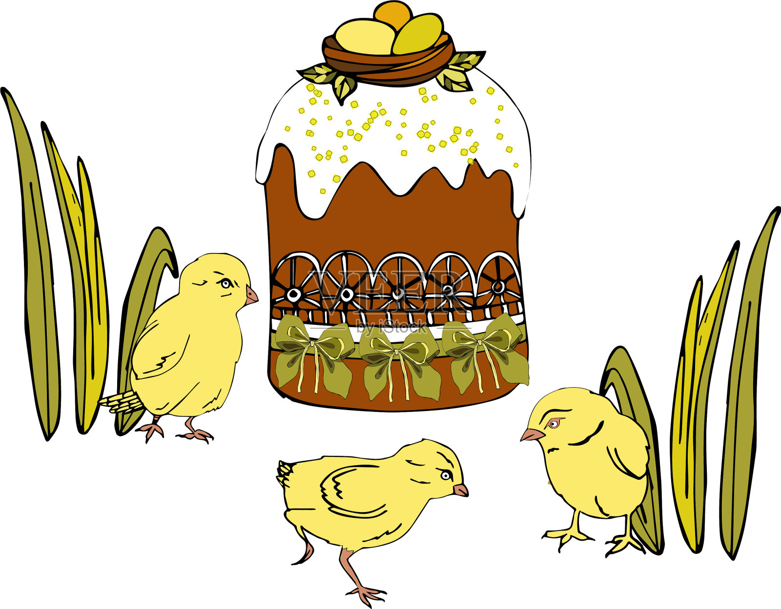 复活节卡片设计元素图片