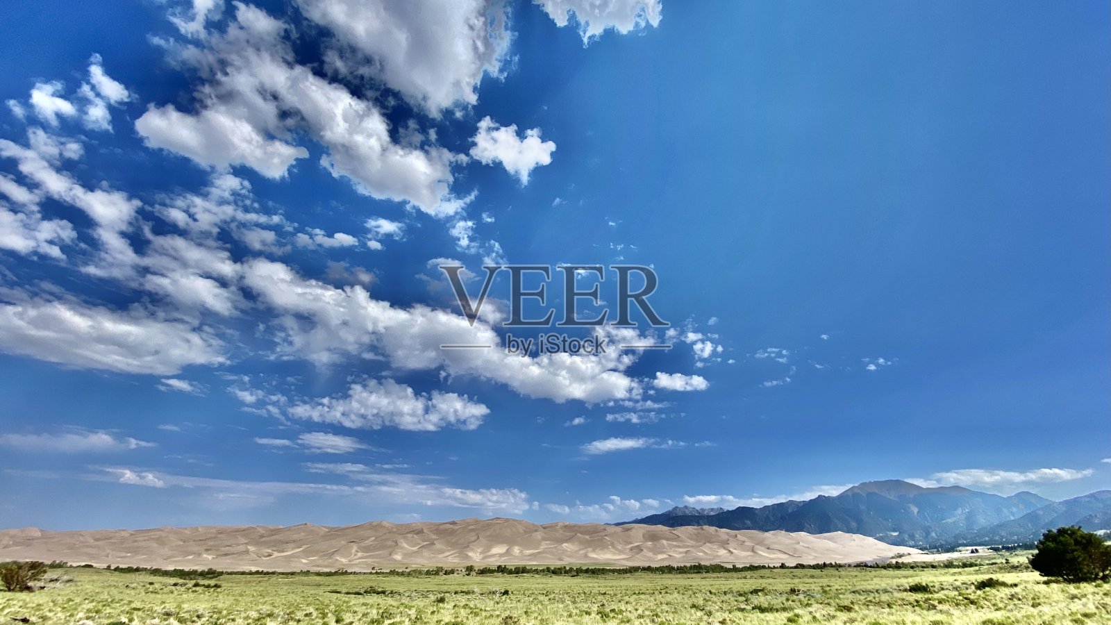 大沙丘国家公园和保护区-广角视野照片摄影图片