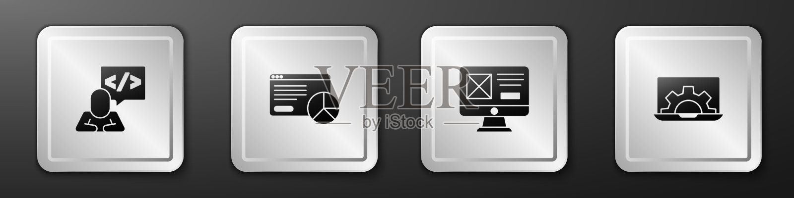 设置前端开发网站统计UI图标素材