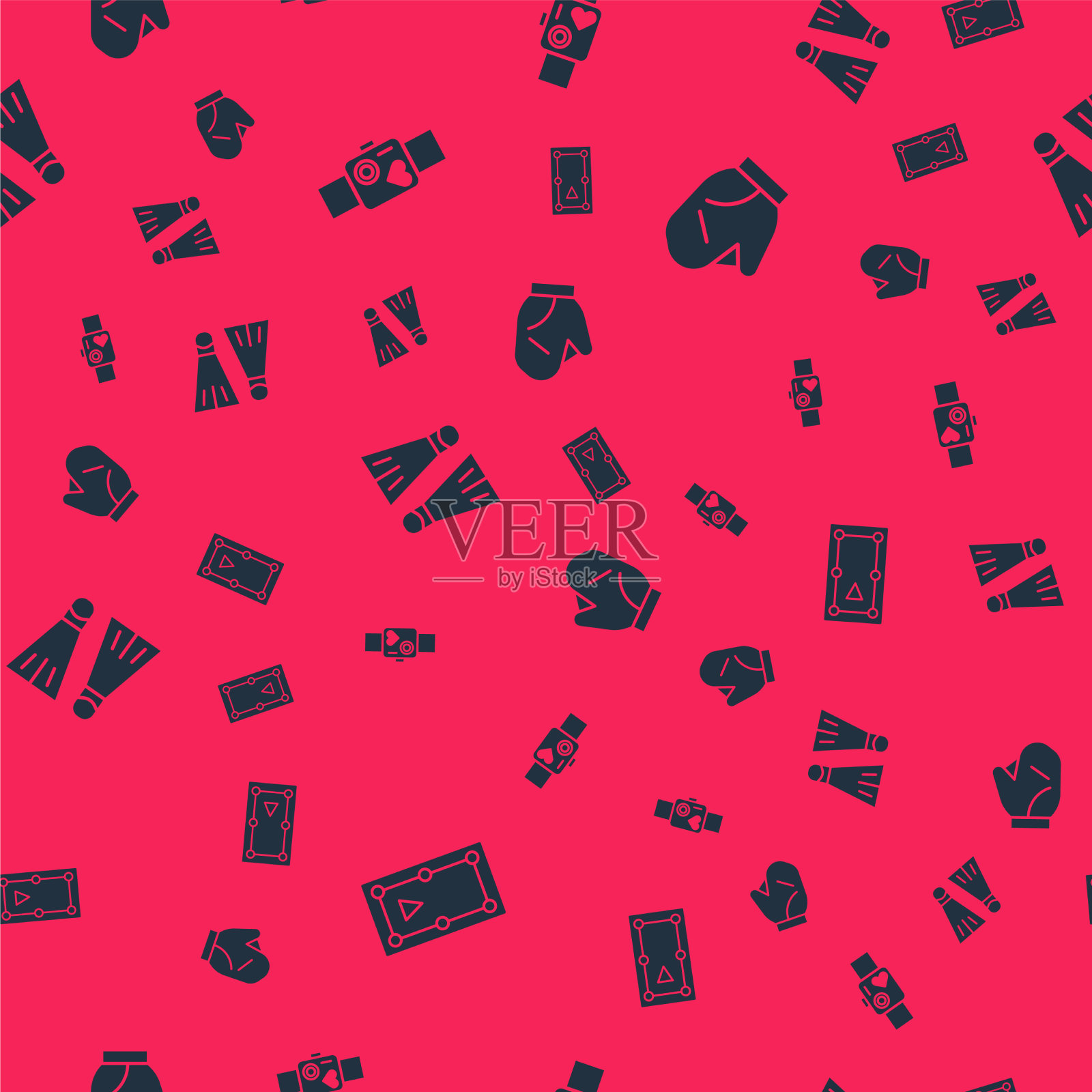 集台球桌智能手表显示心跳图标素材