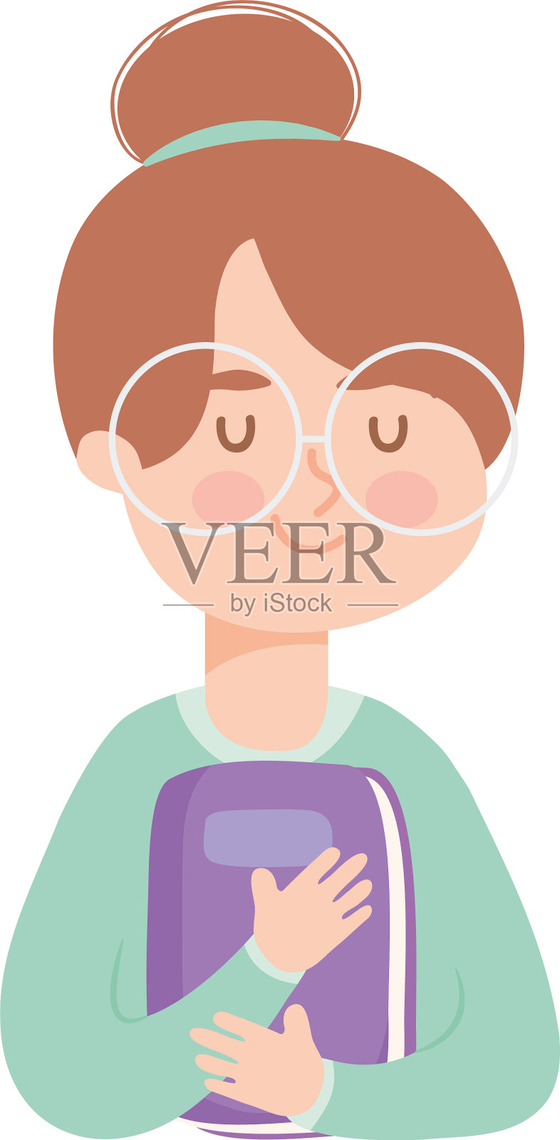 女人和书设计元素图片