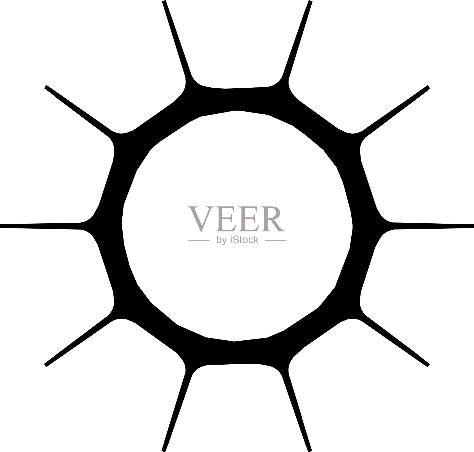 几何曼荼罗-径向圆形图案的图标插画图片素材
