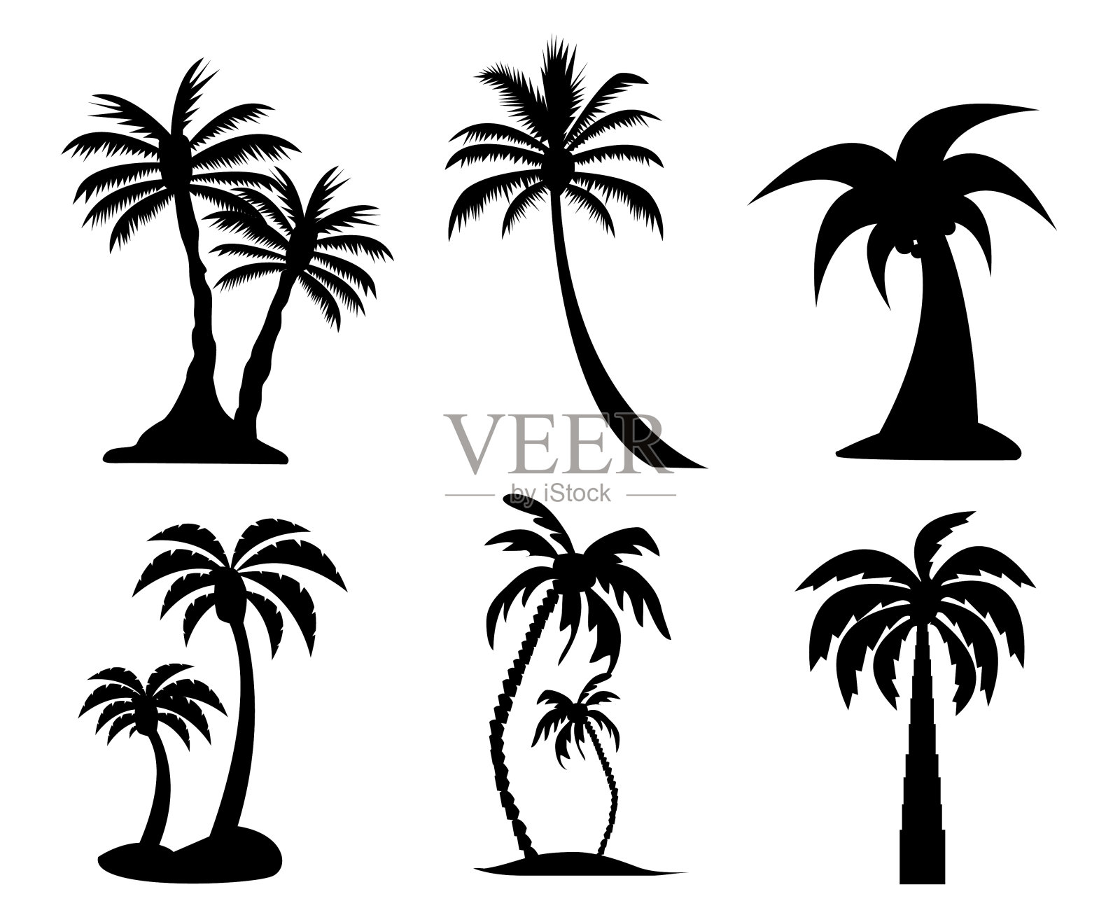 棕榈树图像向量设计元素图片
