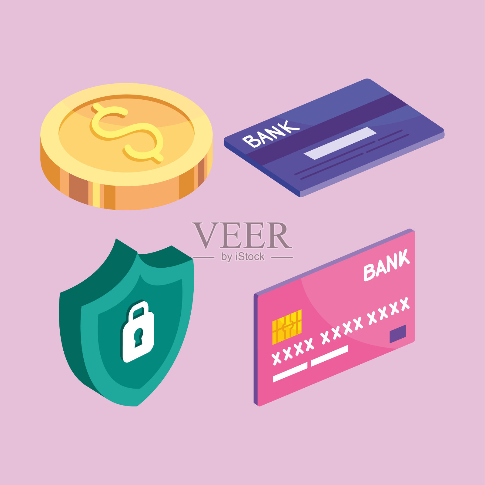 付款nfc技术插画图片素材