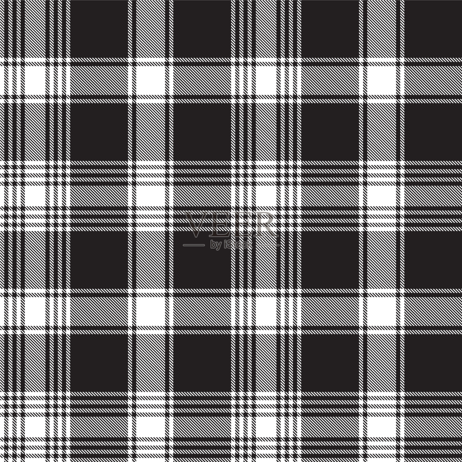 黑色和白色渐变格子纹理无缝插画图片素材