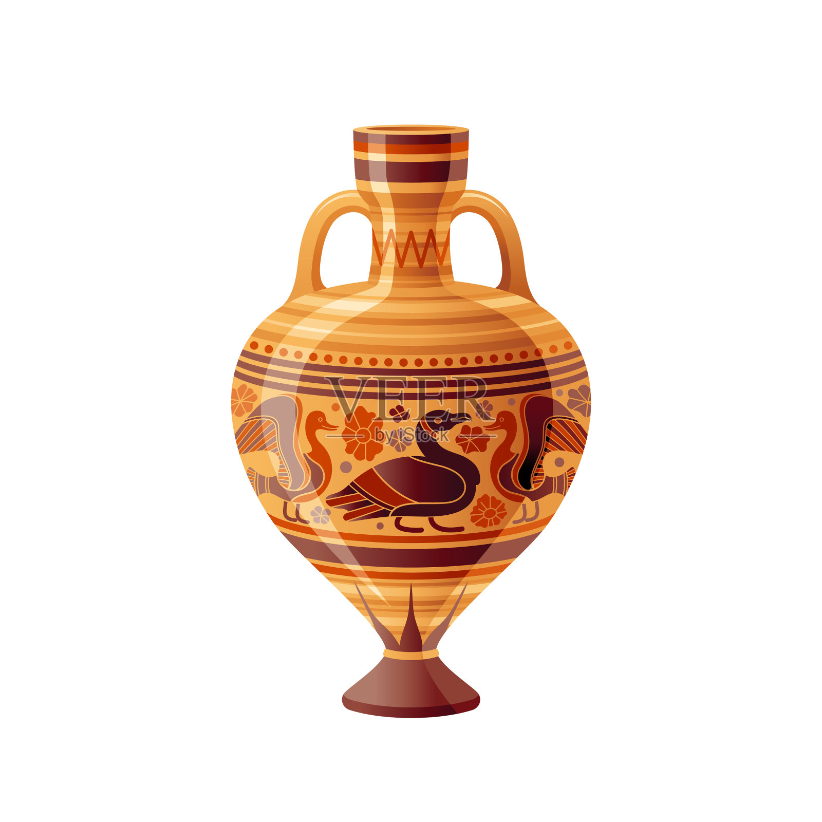 古希腊花瓶陶器古水壶设计元素图片