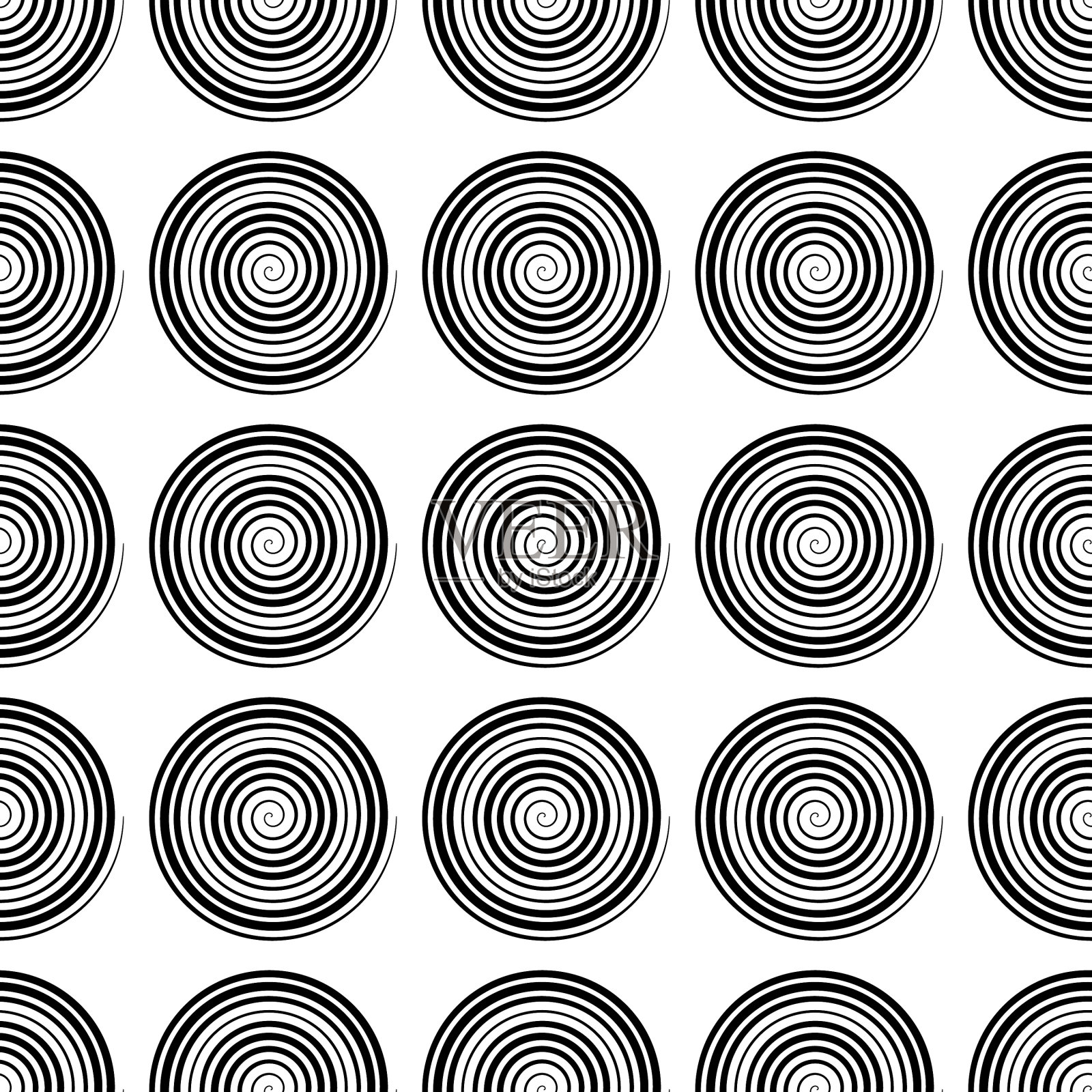 可重复的模式与螺旋漩涡旋转形状插画图片素材