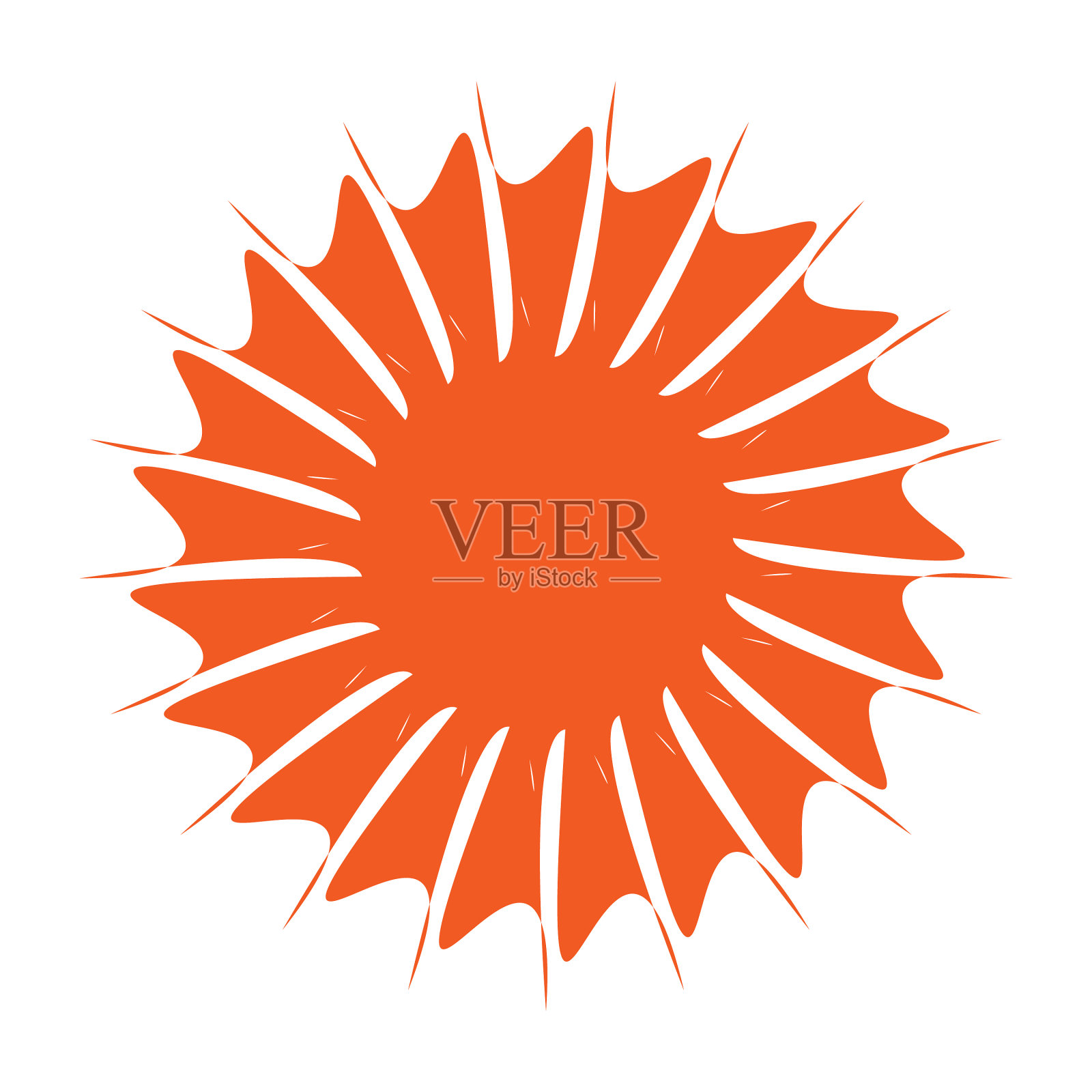 独特的抽象艺术径向和几何插画图片素材