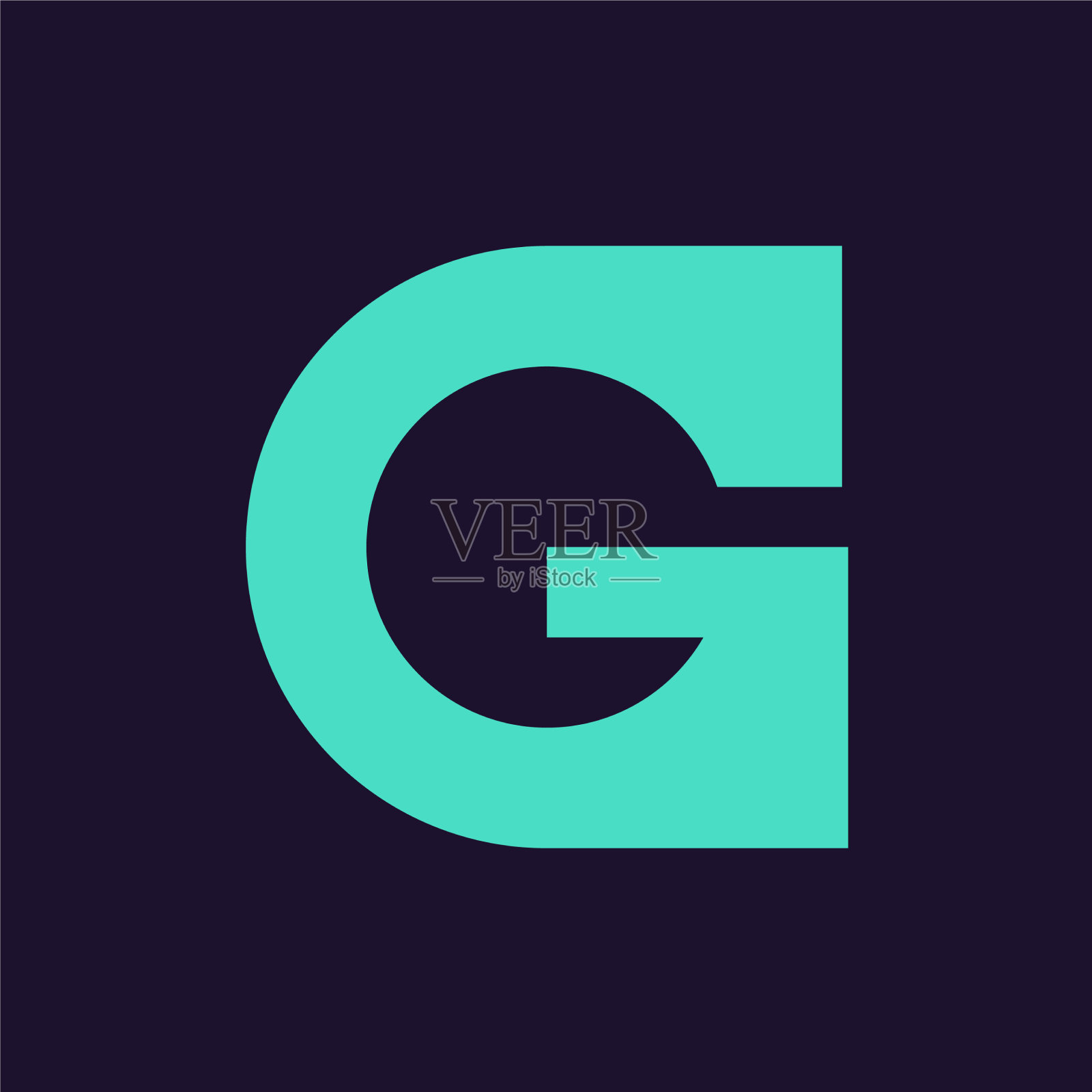 字母g标志插画图片素材