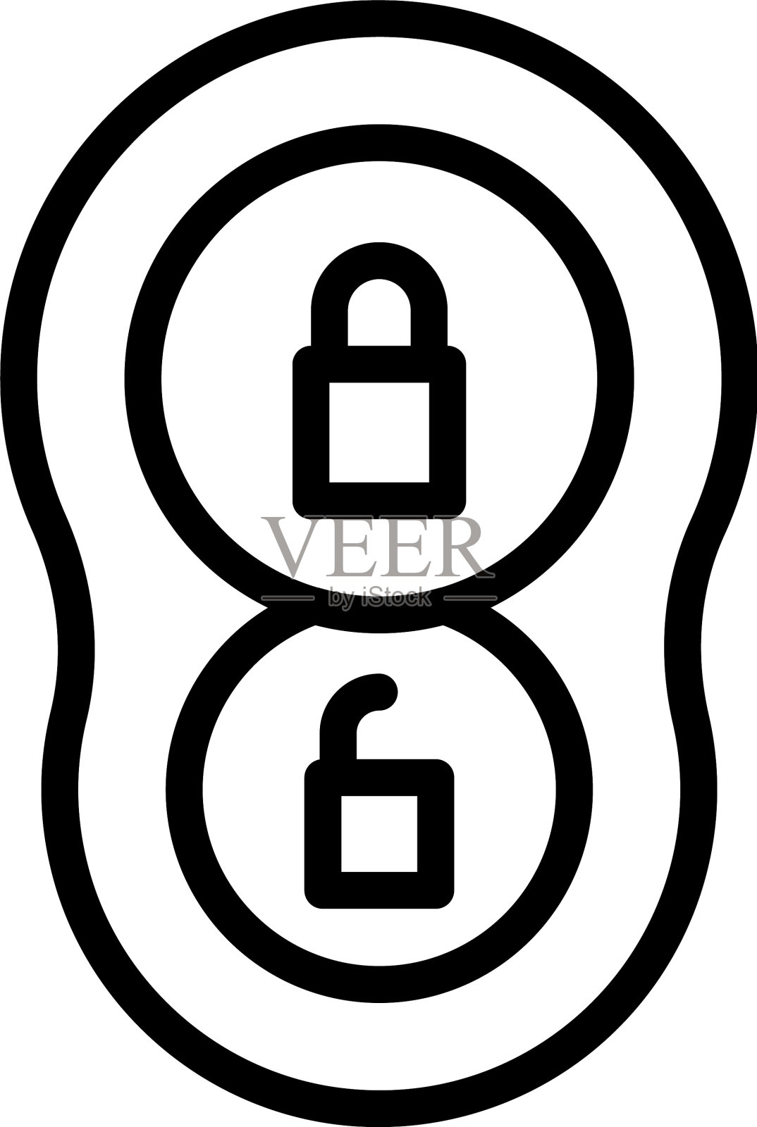 远程自动键图标轮廓样式插画图片素材