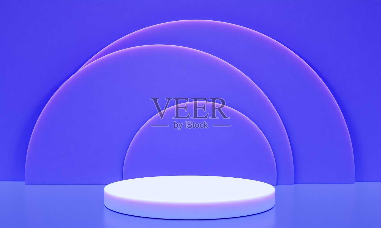 场景与蓝色讲台模拟展示在极简主义风格与复制空间,3d渲染抽象背景设计照片摄影图片