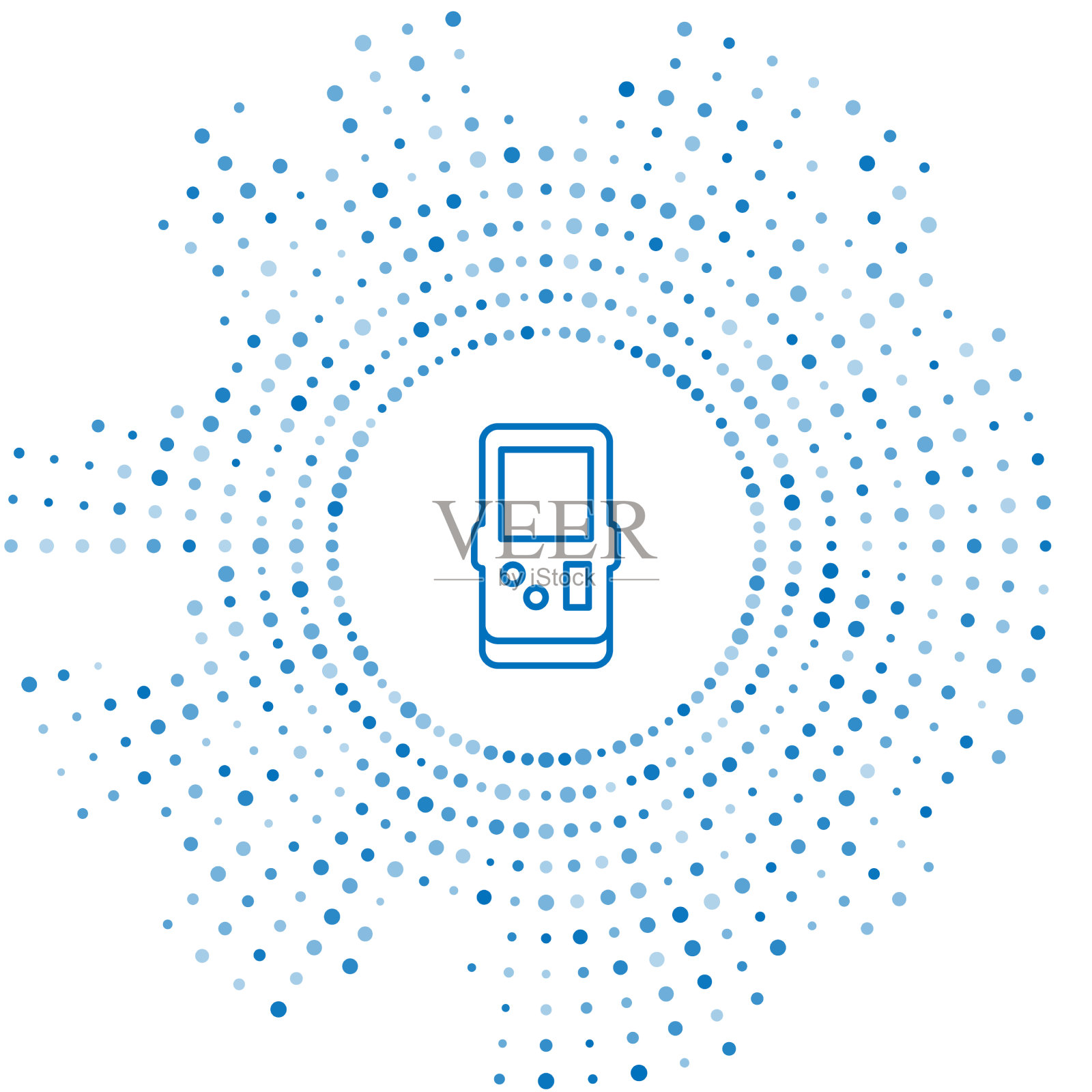 蓝线便携式俄罗斯方块电子游戏图标图标素材
