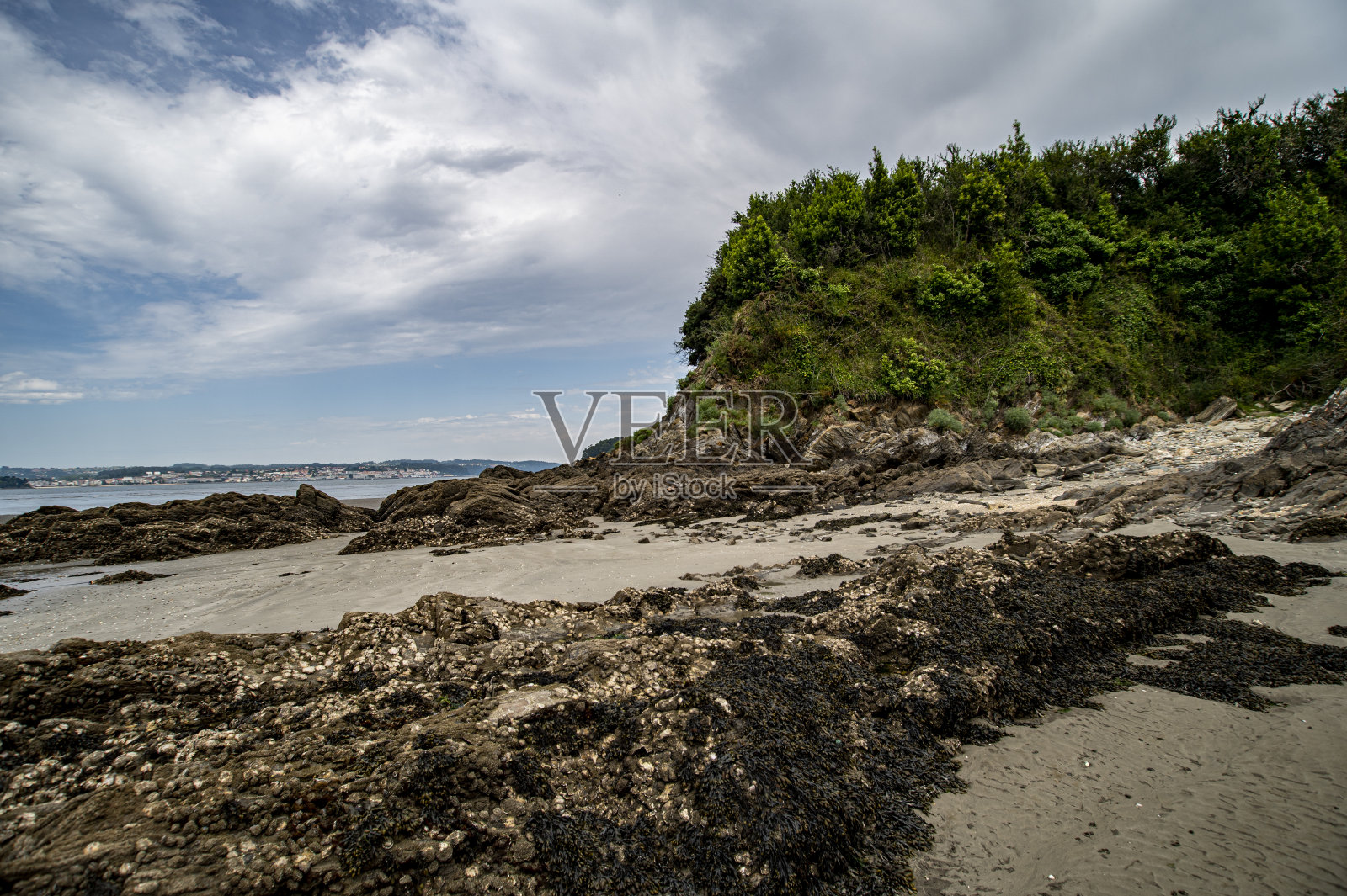 米尼奥海滩,A Coruña,加利西亚,西班牙照片摄影图片