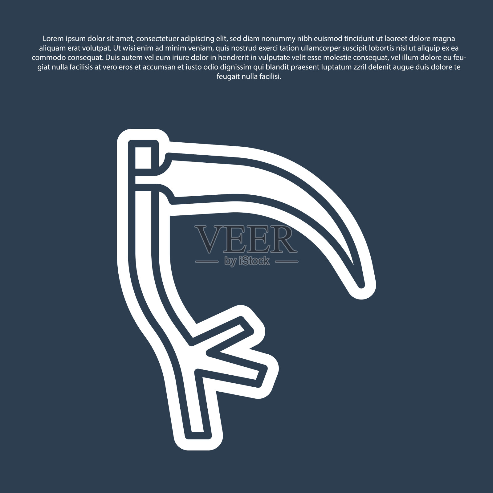 蓝线隔离在蓝色背景上插画图片素材