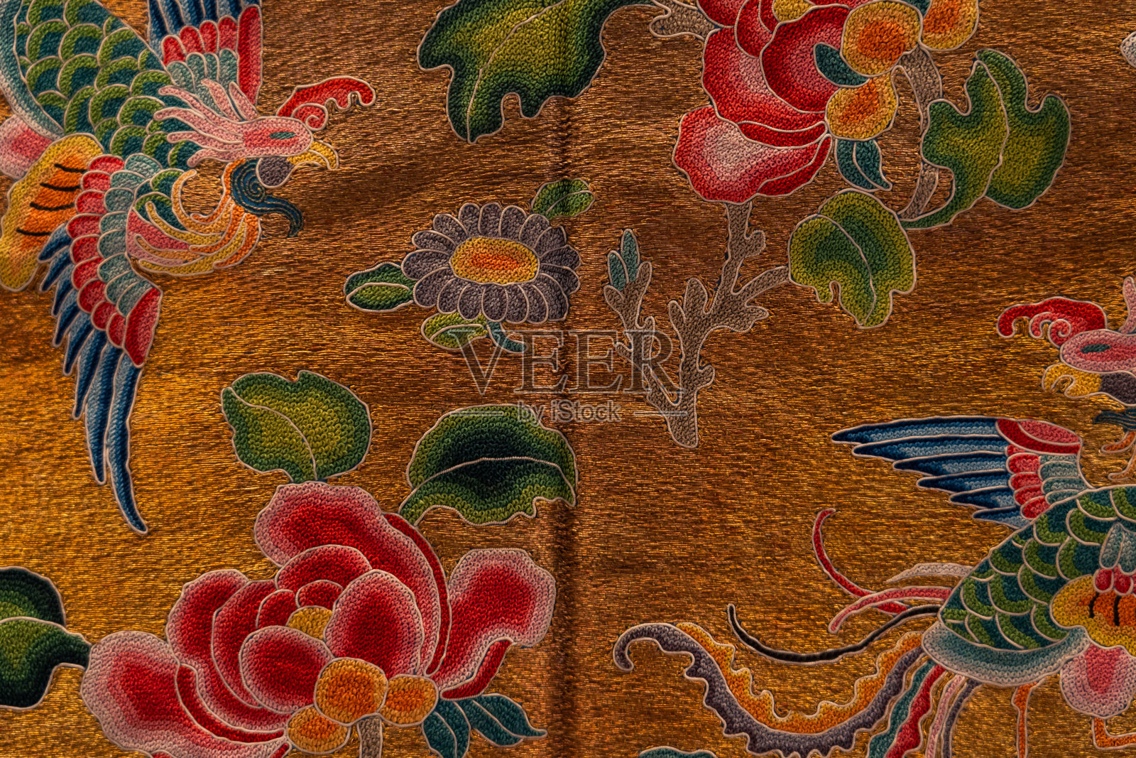 中国古代传统刺绣图案背景照片摄影图片