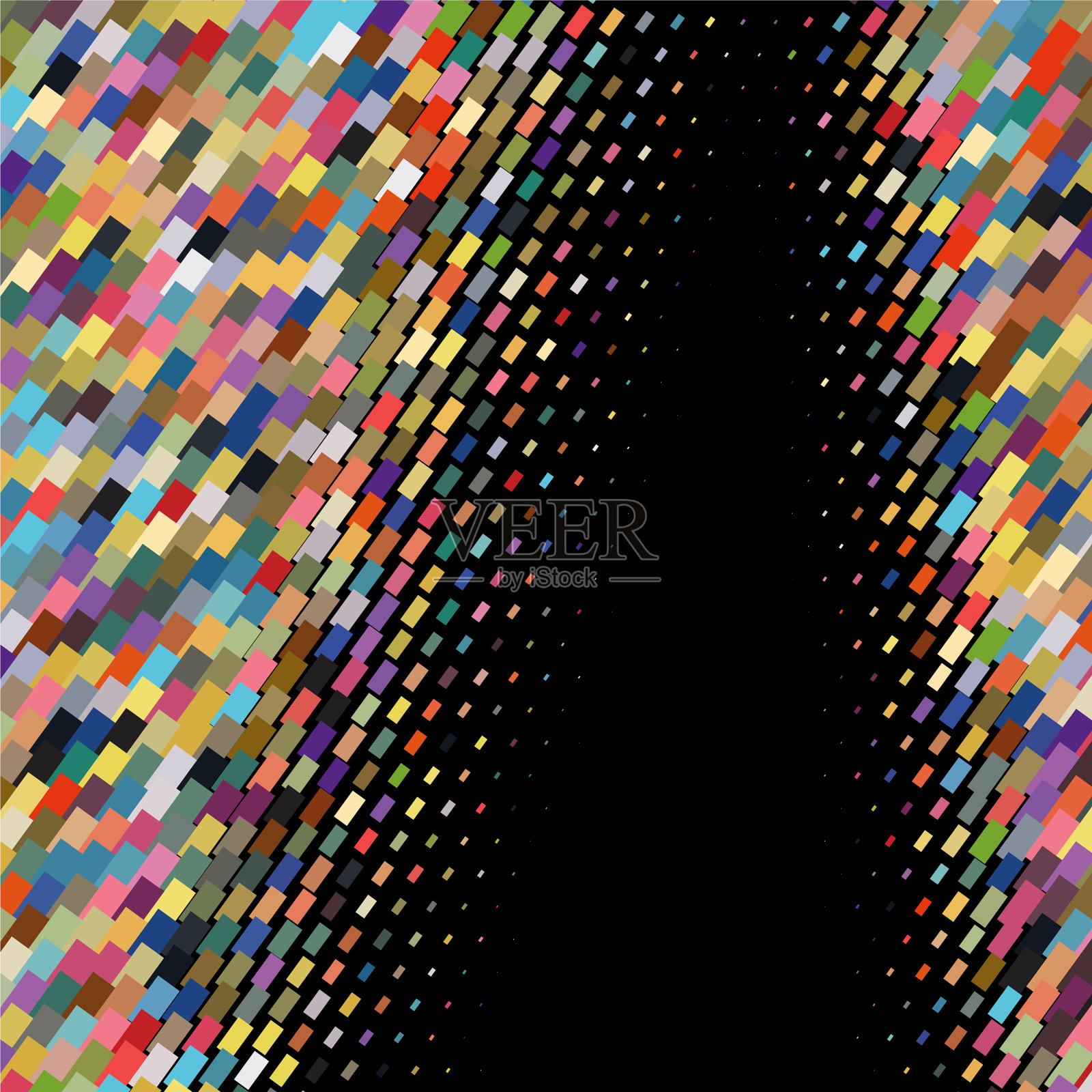 单调的彩色装饰与复古的半色调风格插画图片素材