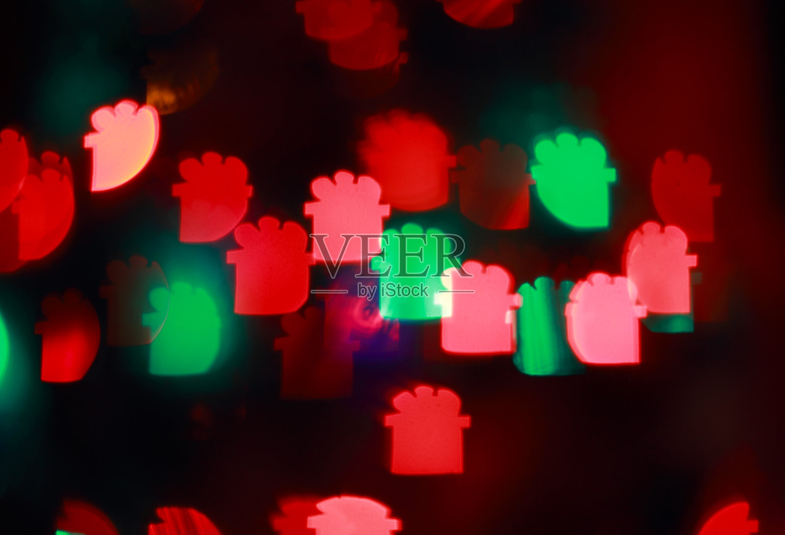 抽象彩色模糊礼盒形状的散景背景照片摄影图片