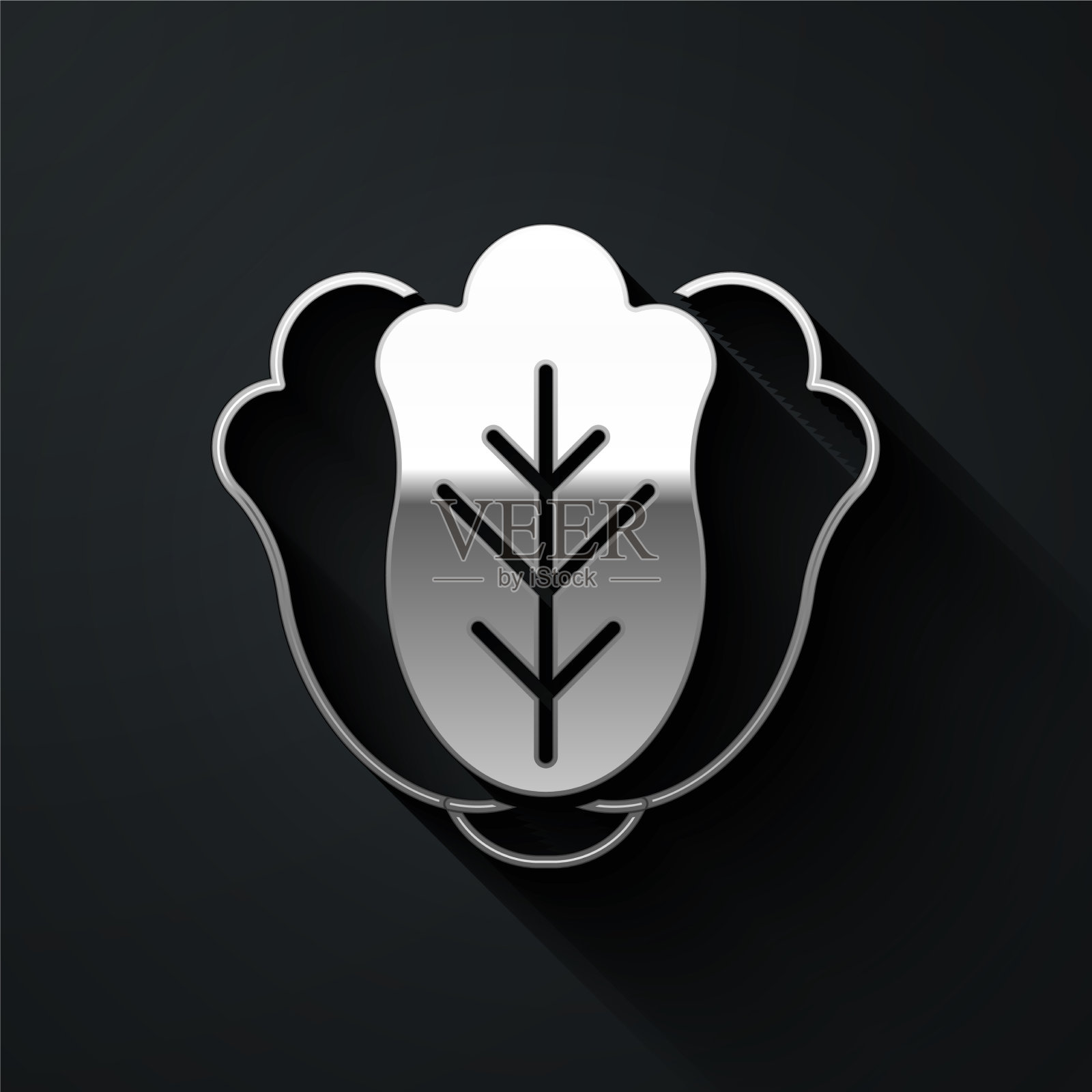 银鲜白菜蔬菜图标孤立上插画图片素材