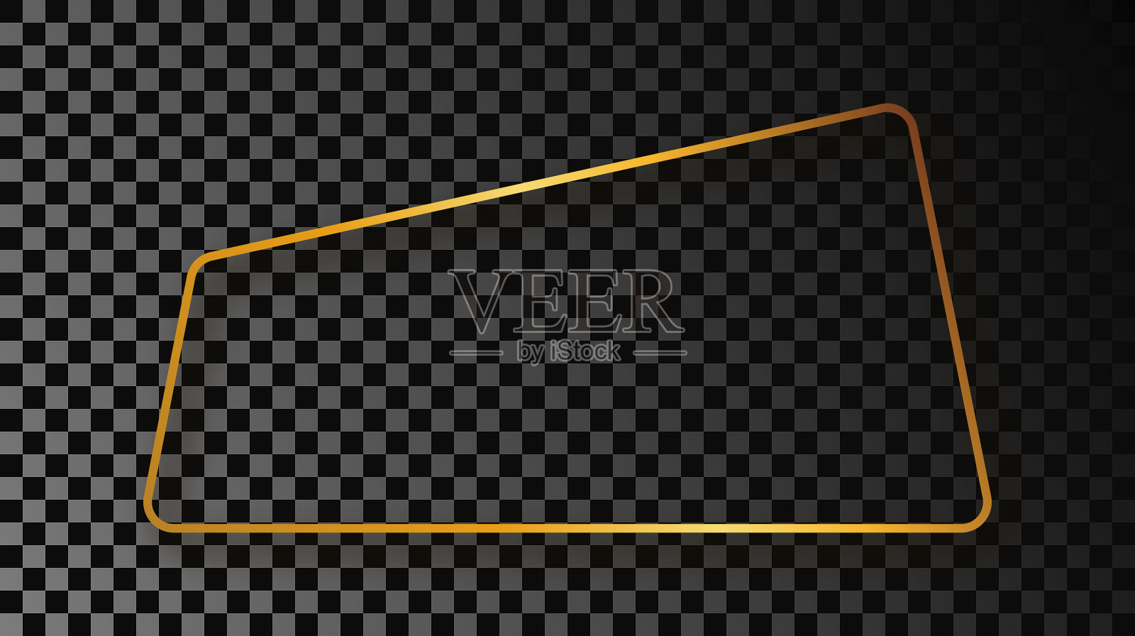 金灿灿的圆形梯形框架插画图片素材