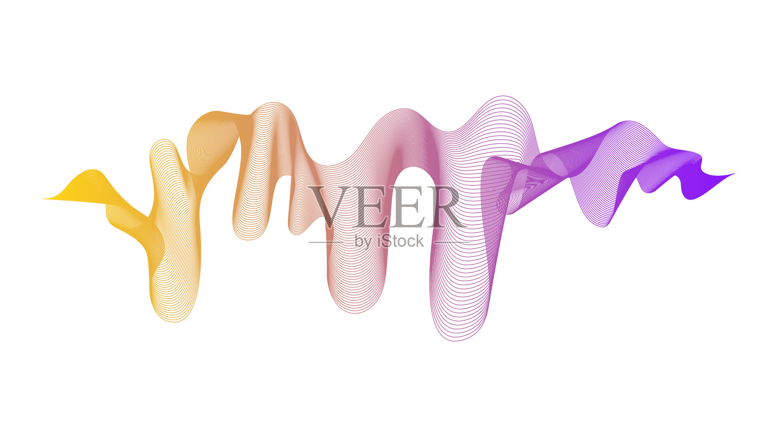 抽象背景与彩色波浪梯度插画图片素材