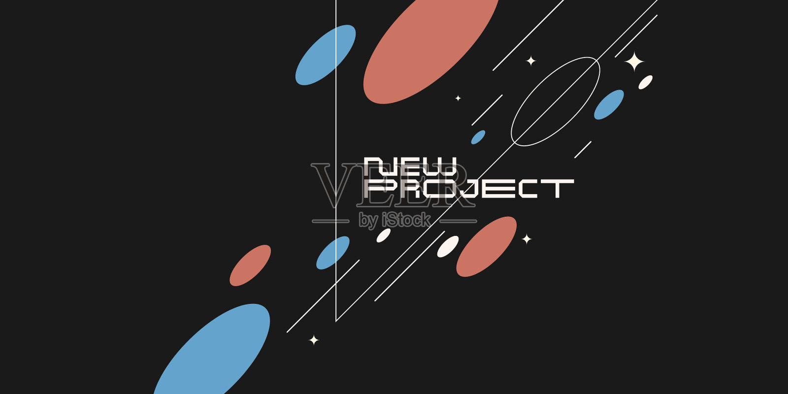 带有动态形状的抽象背景插画图片素材