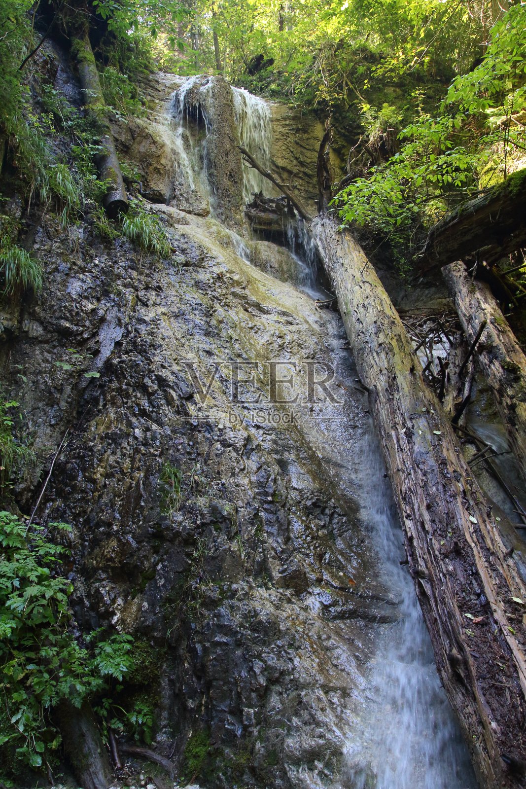 克拉斯托纳山谷的瀑布照片摄影图片