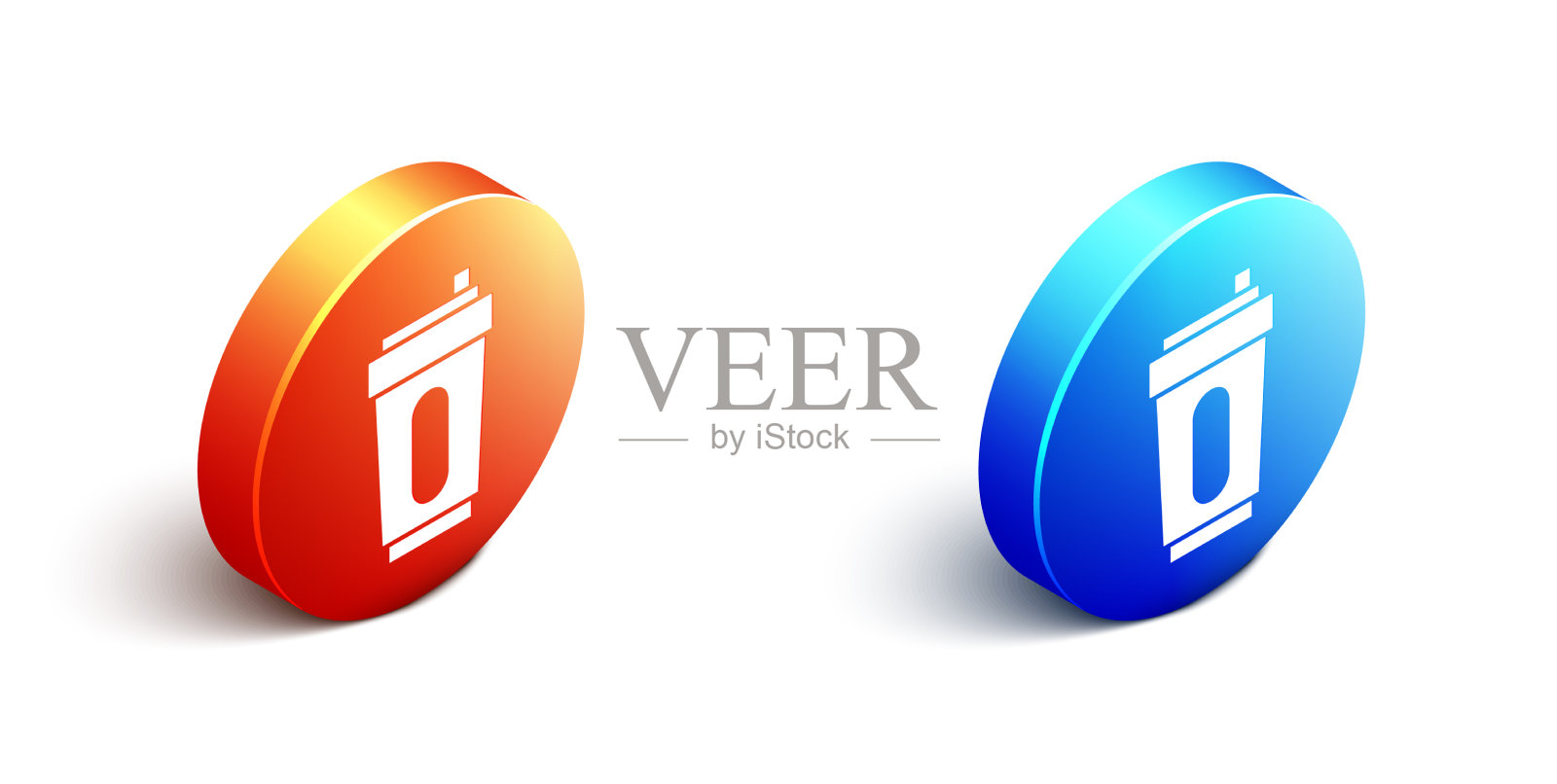 等距运动瓶与水图标隔离图标素材