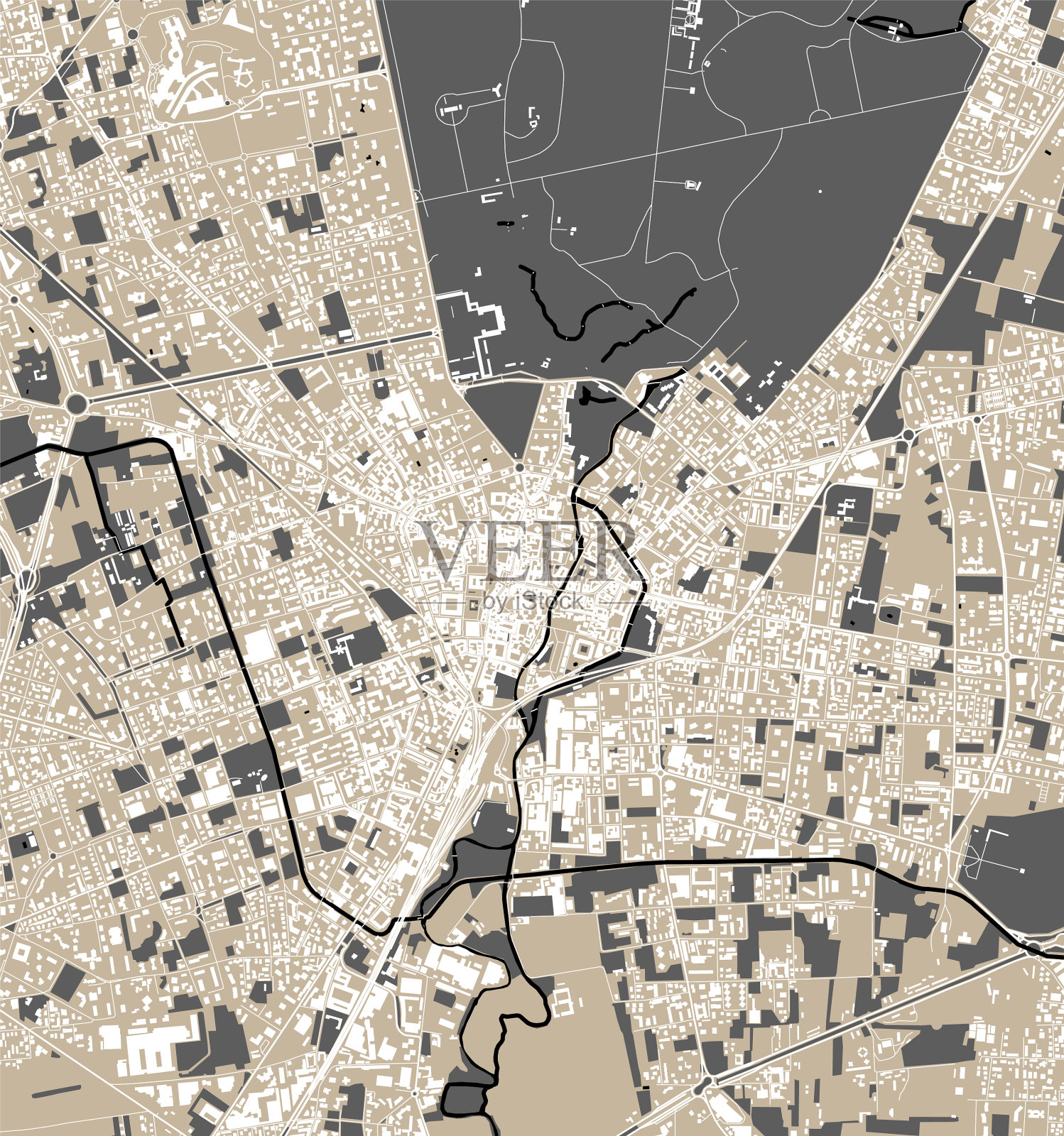 地图城市蒙扎伦巴第意大利插画图片素材