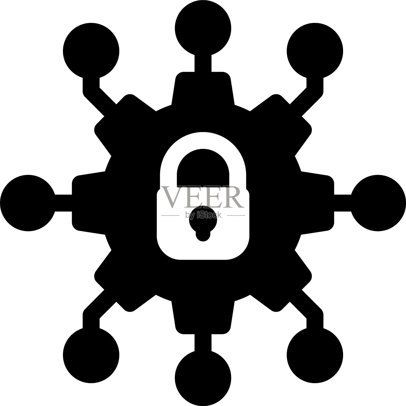 安全的网络插画图片素材