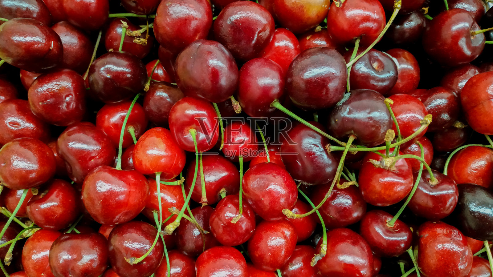 红色的樱桃果近景背景照片摄影图片