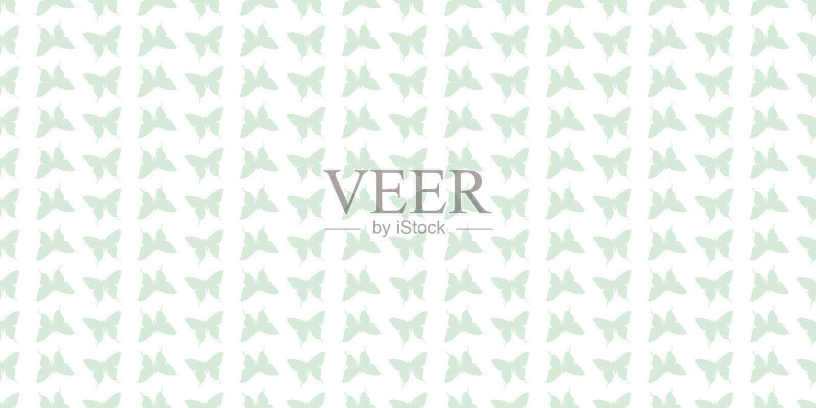 蝴蝶剪影无缝图案背景插画图片素材