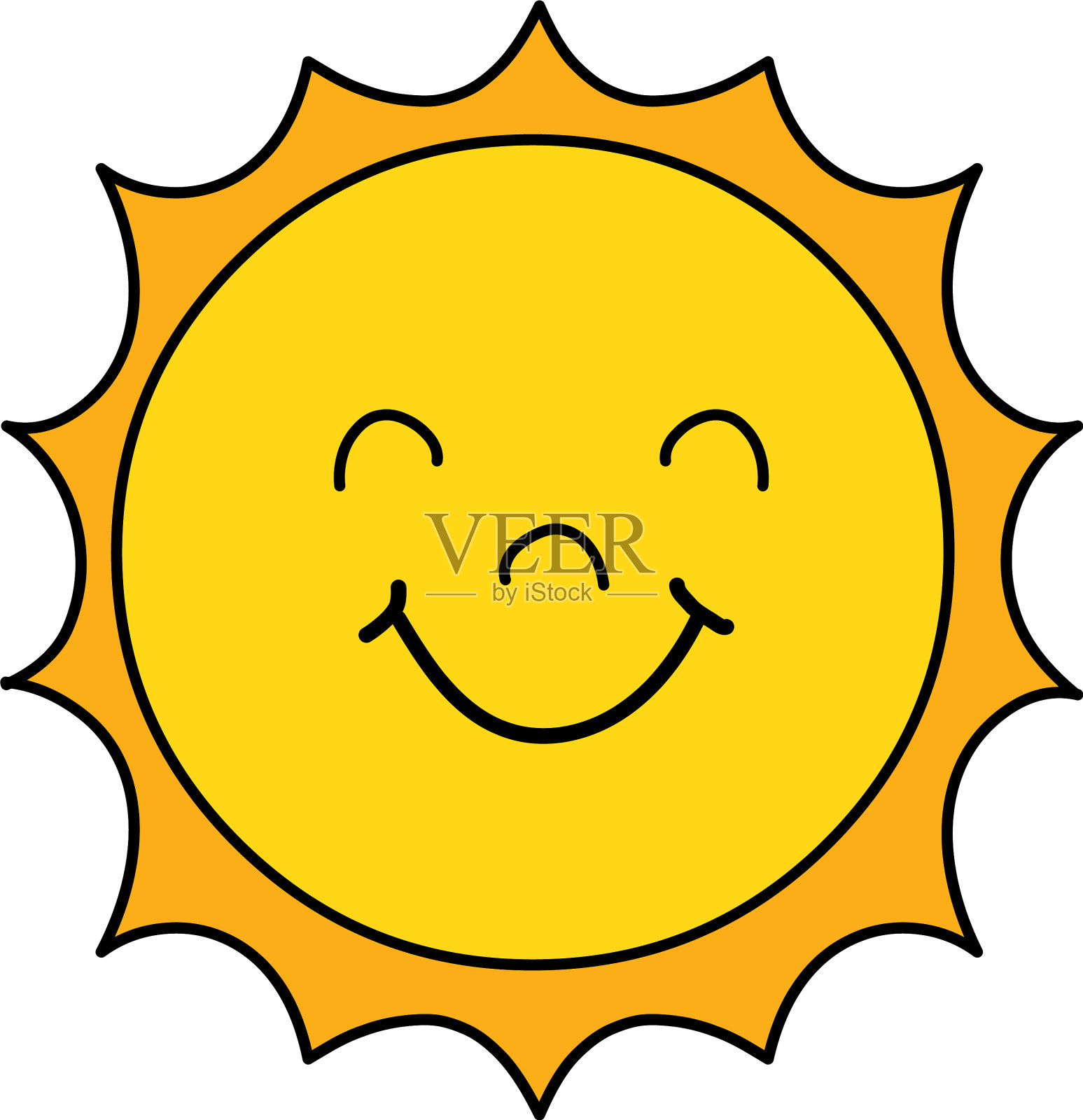 太阳标志插画图片素材