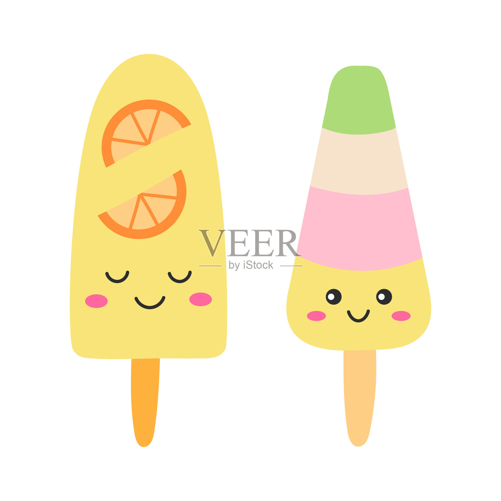 冰淇淋冰棒插画图片素材
