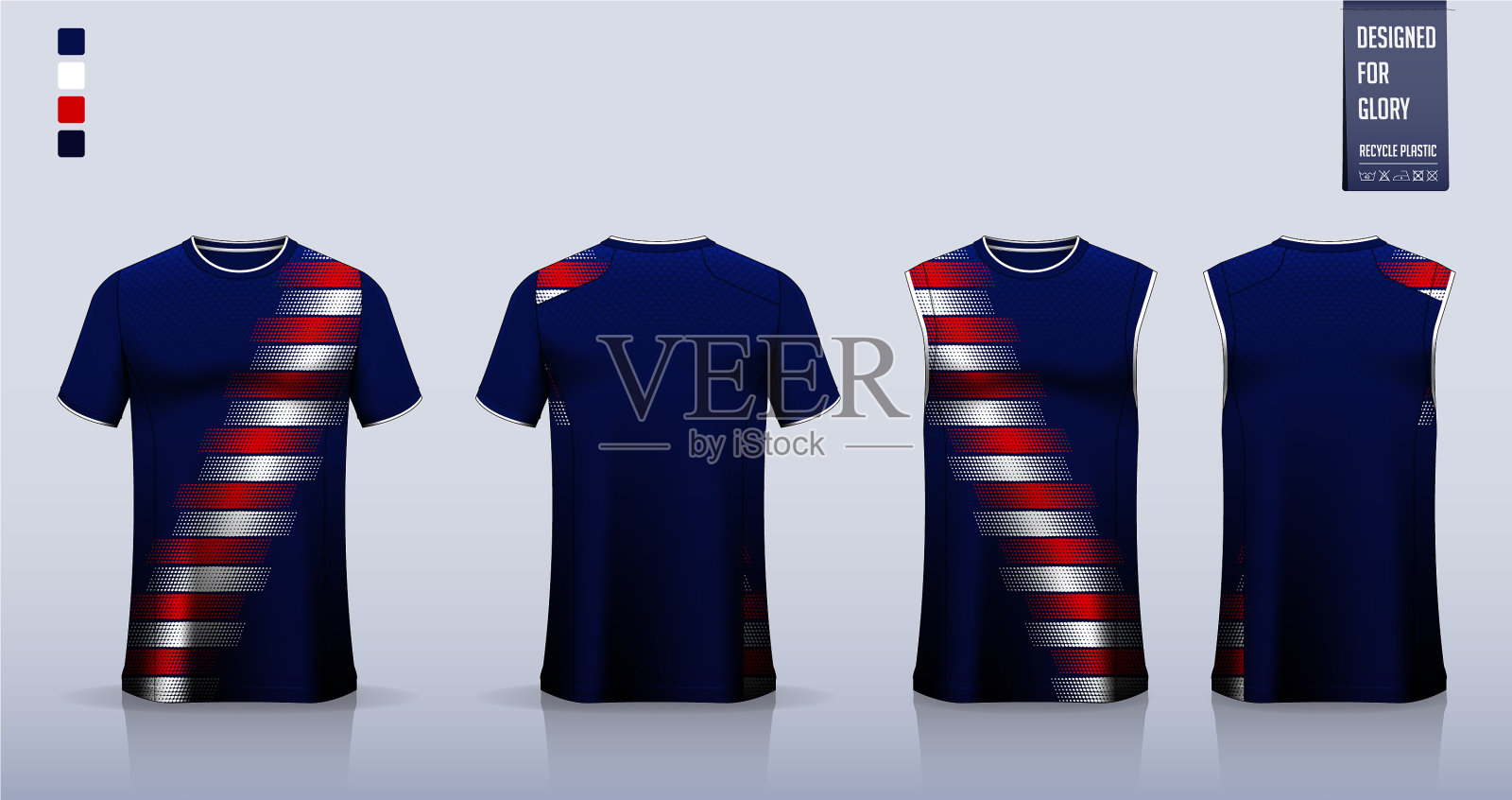 足球运动t恤模型模板设计插画图片素材
