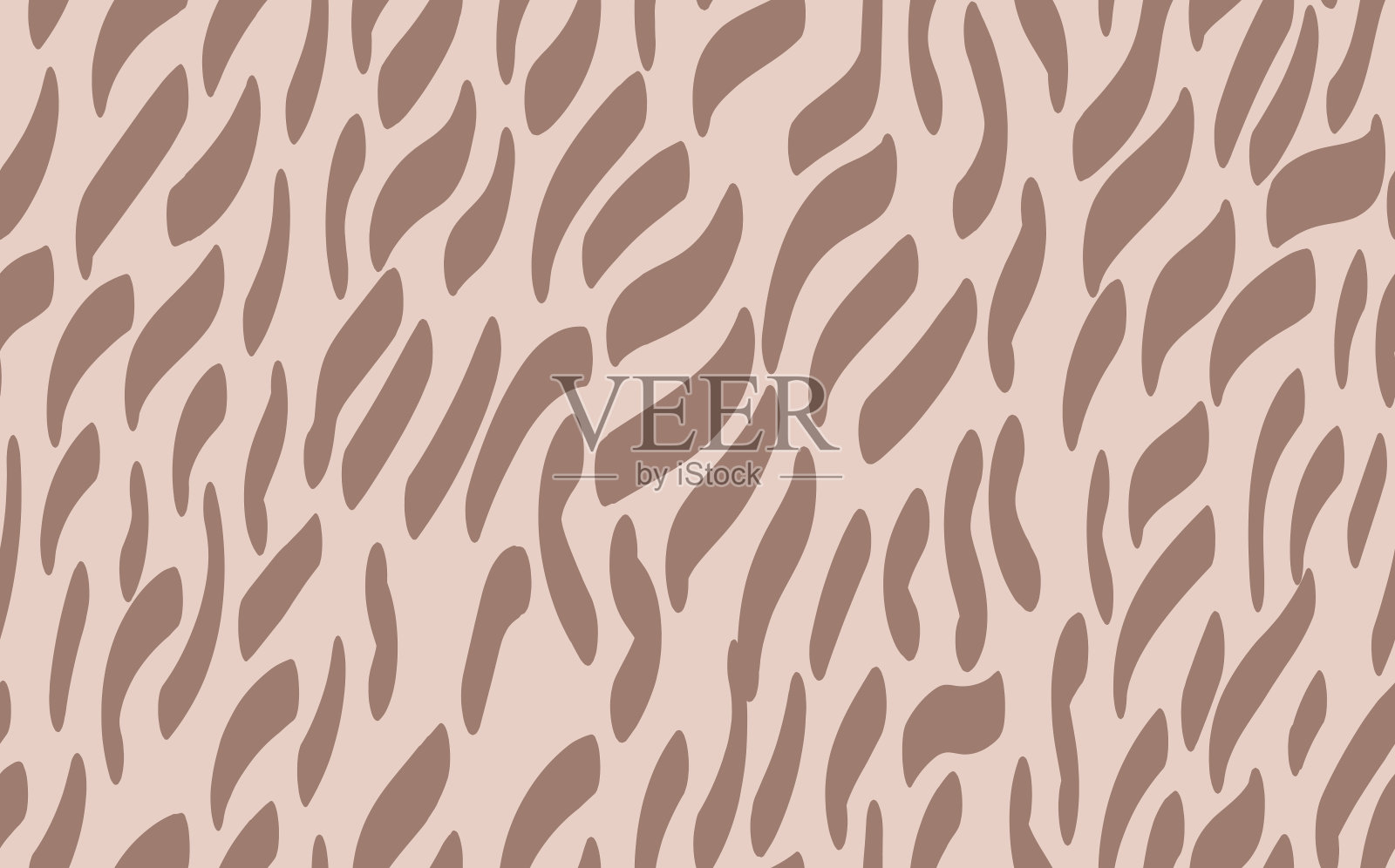现代抽象豹纹无缝图案。动物的背景。米色装饰矢量库存插图打印,卡片,明信片,织物,纺织品。现代装饰的风格化皮肤插画图片素材