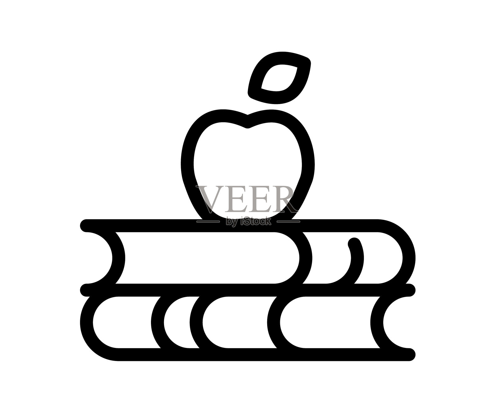 知识书本洞见教育单一孤立插画图片素材